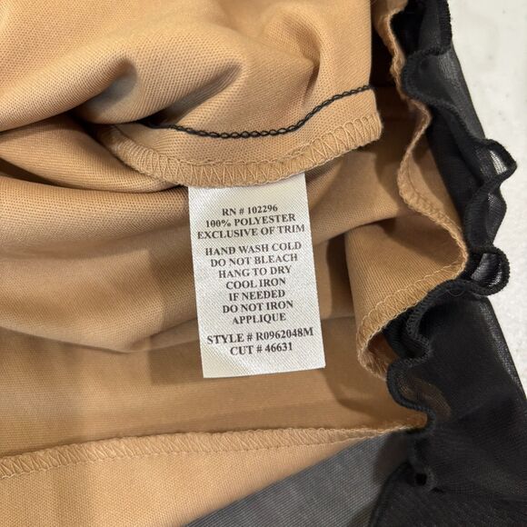 Connected Y2K Black Mesh Babydoll Dress 10 Midi Flowy Whimsigoth Dark Fairy - Picture 7 of 9